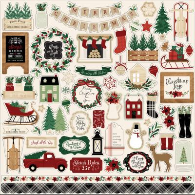 Echo Park A Cozy Christmas Stickerbogen - Element Sticker